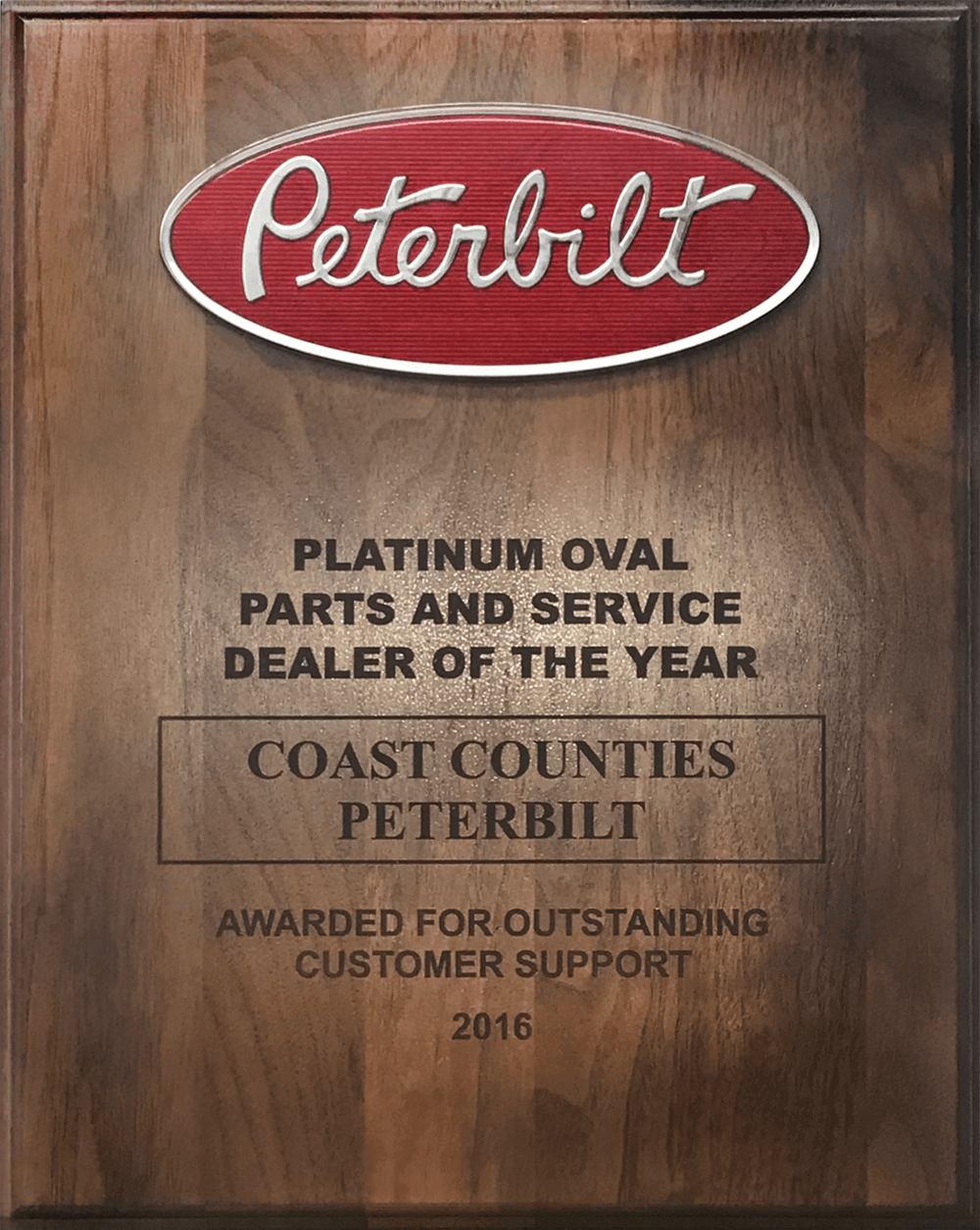 2016 Platinum Oval Parts & Service Dealer of the Year